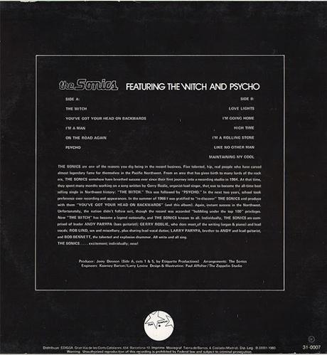 The Sonics -Original Northwerst punk Lp 1980 The Sonics -Original Northwerst punk Lp 1980