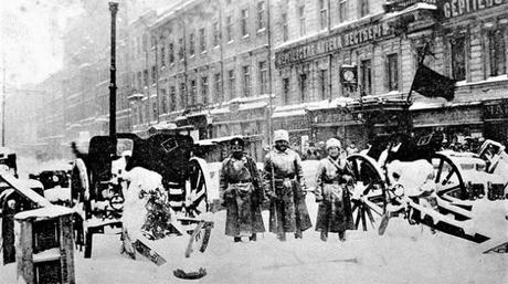 barricada-san petesburgo-febrero 1917-bolcheviques-rtevolución-rusa