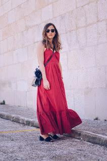 Red 70's dress