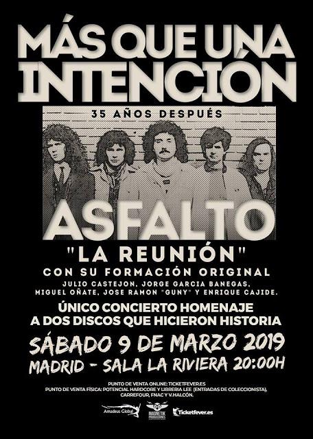 La formación original de Asfalto se reúne tras 35 años para un único concierto en Madrid La formación original de Asfalto se reúne tras 35 años para un único concierto en Madrid