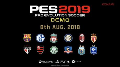 PES 2019 lanzará su demo el 8 de agosto