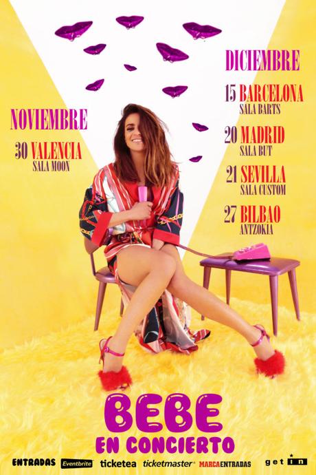 BEBE.  FECHAS FIN DE GIRA 2018. ENTRADAS A LA VENTA JUEVES 12 DE JULIO