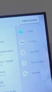 Menú Editar CanalesTV Samsung UE40 MU 6105 K Menú Editar CanalesTV Samsung UE40 MU 6105 K