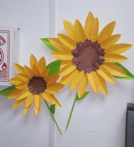 🌻🌻🌻GIRASOLES DE PAPEL  🌻🌻🌻