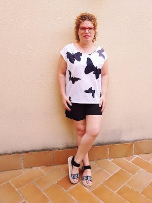 BLUSA MARIPOSAS ( CON PATRON )