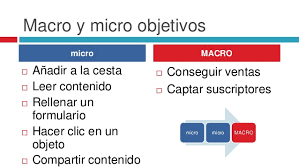 OBJETIVOS: MACRO Y MICRO