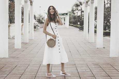 BUTTON UP MIDI DRESS AND MY SJP SHOES