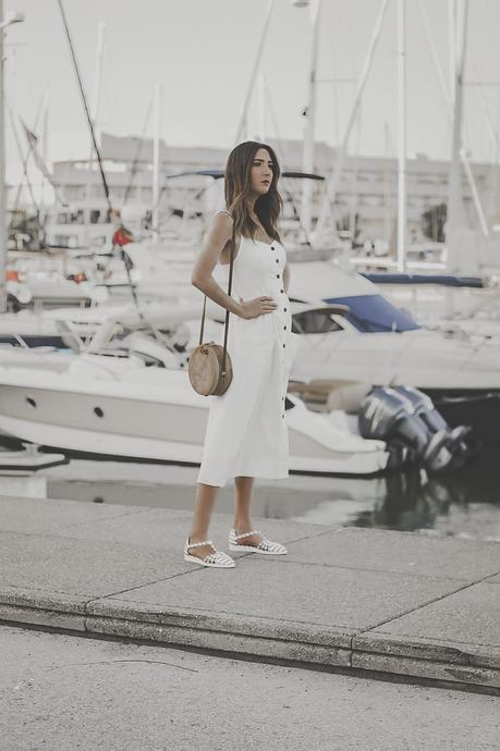 BUTTON UP MIDI DRESS AND MY SJP SHOES