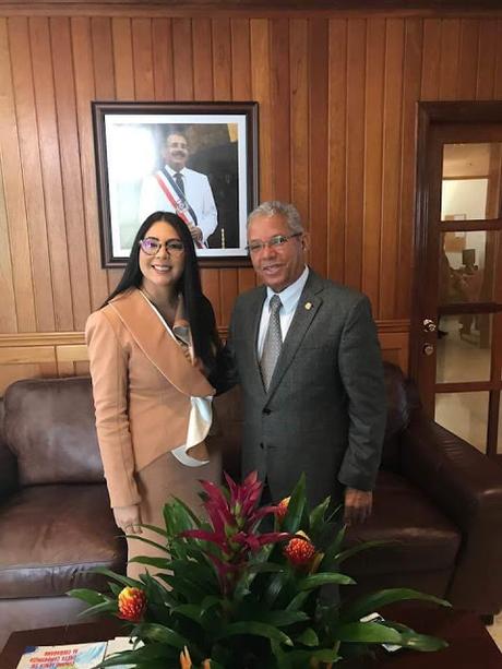 Diputado Méndez entrega solicitud a directora de CONANI.