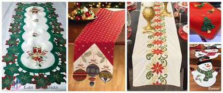 Hermosas ideas y tutorial para hacer caminos de mesa navideños