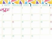 Imprimible: Calendario Agosto 2018