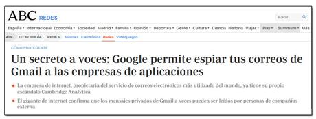 Un secreto a voces: Google permite espiar tus correos de Gmail a las empresas de aplicaciones