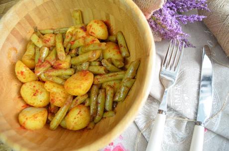 PATATAS CON JUDIAS VERDES (GUARNICION PARA CARNE O PESCADO)