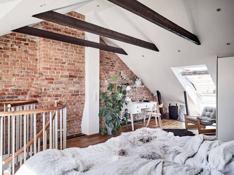 estilo escandinavo decoración dúplex decoracion dormitorios decoración áticos   