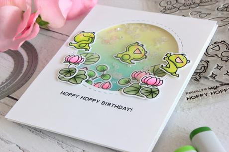 Birthday Shaker Card with Suspended Element