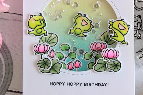 Birthday Shaker Card with Suspended Element