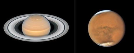 Nuevas imágenes de Saturno y Marte desde el Hubble Nuevas imágenes de Saturno y Marte desde el Hubble