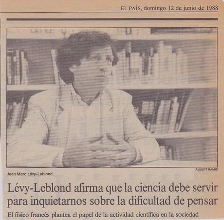 CIENCIA Y SOCIEDAD SEGÚN LÉVY-LEBLOND (1988)