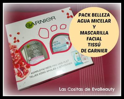 Pack Belleza: Agua micelar y Mascarilla facial de tissú de Garnier