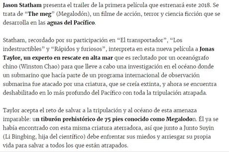 Películas sobrenaturales: Algo realmente gigantesco y asesino habita las aguas
