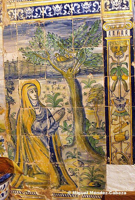Dos escenas de la vida de Santa Ana en la Azulejería antigua de Talavera