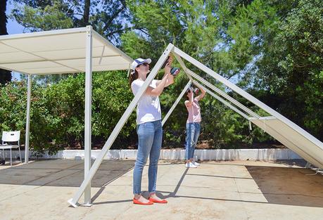 montando una pergola para nuestra casa de campo