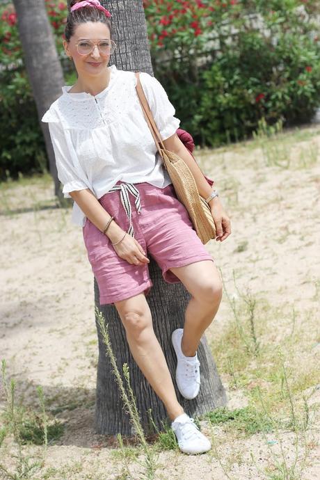 Look con bermudas y blusa Look con bermudas y blusa