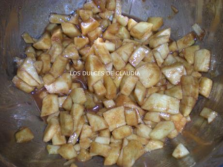Galleta rellena con manzana