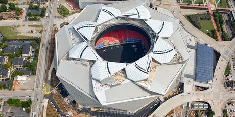 Listo el nuevo techo del estadio de los Falcons