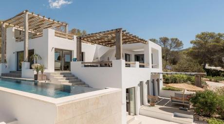 infinity pool estilo mediterráneo ibiza casa vacaciones casa ibiza casa de diseño alquiler vacaciones alquiler ibiza   