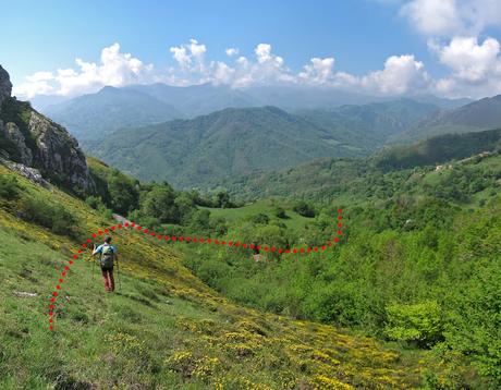 Peña Gradura por la Senda L'Gabitu y la Mucherina Peña Gradura por la Senda L'Gabitu y la Mucherina