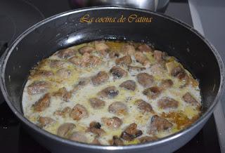 Champiñones a la crema