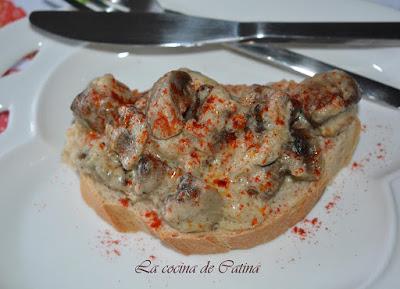 Champiñones a la crema