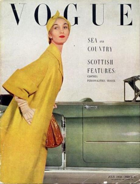 INSPIRACIÓN: vintage fashion magazine covers... in yellow