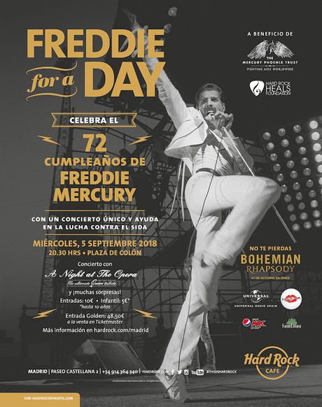 Homenaje a Freddie Mercury el 5 de septiembre en Madrid Homenaje a Freddie Mercury el 5 de septiembre en Madrid