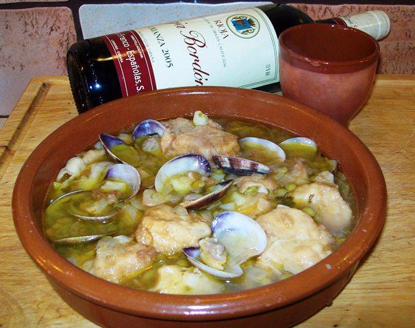 COCINA GENERAL BASICA (Patatas con Almejas a la Importancia )