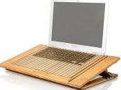 Cooler hecho bambú para laptop