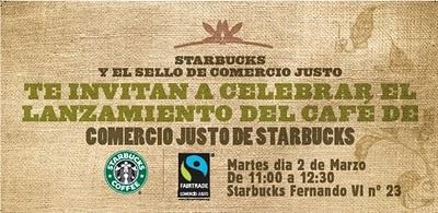 Adjunto Invitación a Starbucks - por fin llega el café de Comercio Justo