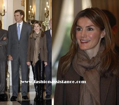 Las últimas apariciones de Dña. Letizia en el mes de Febrero de 2010