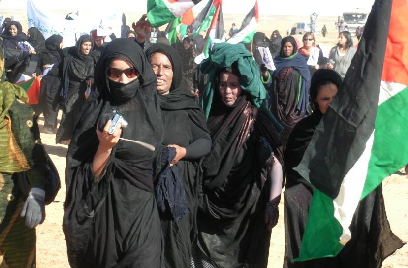 La Unión Nacional de Mujeres Saharauis con Aminetu