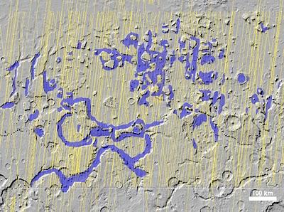 MRO detecta extensos glaciales enterrados en Marte