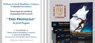 .:Presentación en sociedad de la novela Tres profecías:.