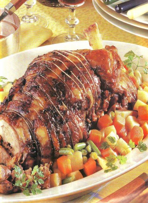 Pierna de cordero rellena