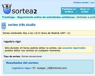 resultado sorteo regadera Vigar