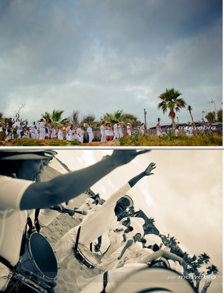 UNA BODA EN LA PLAYA AZUL Y BLANCA