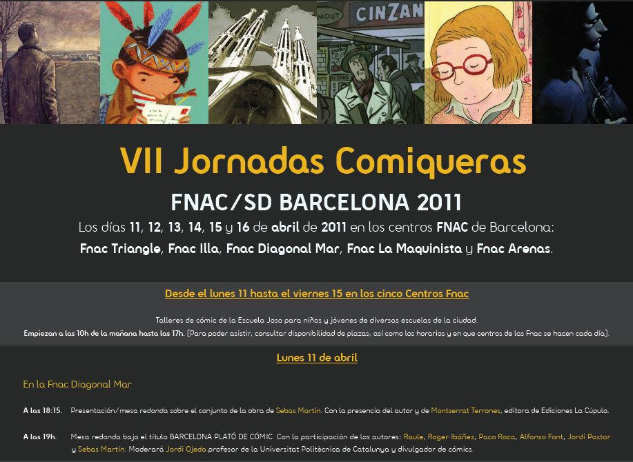 Programación de las VII Jornadas Comiqueras FNAC/SD