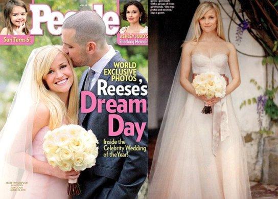 Se desvela el vestido de novia y detalles de la ceremonia de Reese Witherspoon