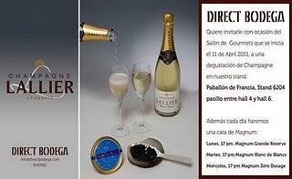 Los Champagnes  LALLIER y  GEORGES LACOMBE en el Salón del Gourmet