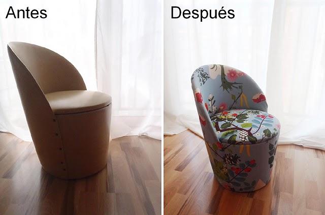 Antes y después de la butaca de Sonia