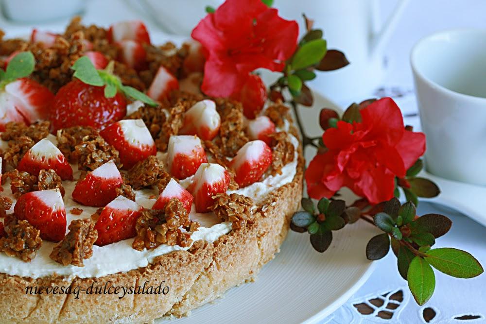 TARTA DE FRESAS Y QUESO MASCARPONE